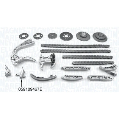 Immagine di MAGNETI MARELLI 341500001180 Kit Catena distribuzione con ingranaggio chiusa, Simplex AUDI: A6 C6 Avant, Q7, A5 B8 Coupe, VOLKSWAGEN: Touareg I