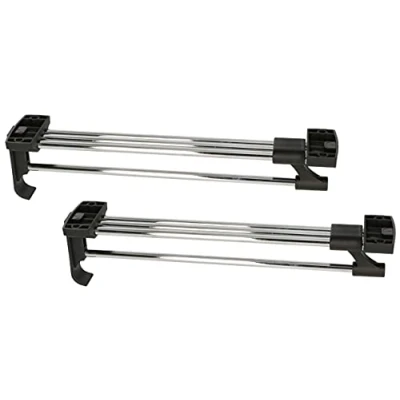 Immagine di KOTARBAU® Set di 2 aste appendiabiti allungabili, 300 mm, per guardaroba, colore: argento