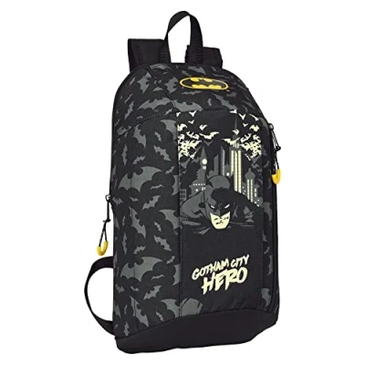 Immagine di SAFTA, Mini zaino tasca verticale Batman Hero 22 x 39 10 cm Unisex Bambini e ragazzi, multicolore, Estándar