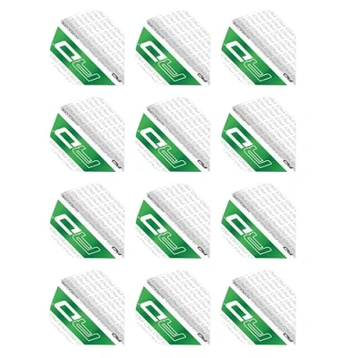 Immagine di RED DRAGON alette per freccette Hardcore XT verde e bianco con logo RD, 4 set confezione (12 in totale)