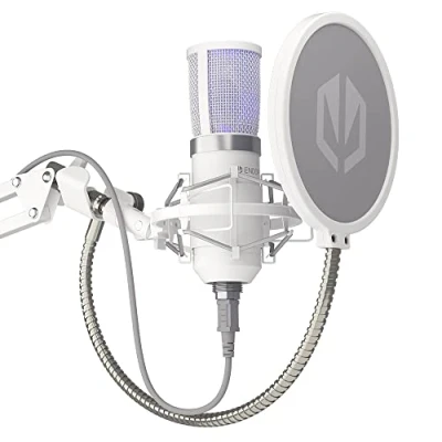 Immagine di ENDORFY Solum Streaming Onyx White, microfono USB per computer di alta qualità EY1B005