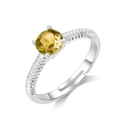 Immagine di Philip Jones Anello in Cristallo Giallo Regolabile Creato con Cristalli Zircondia®