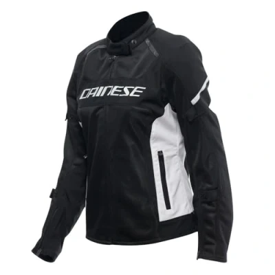 Immagine di DAINESE Air Frame 3 Tex Jacket Wmn, Giacca da Moto Estiva in Tessuto, con Fodera Antivento, Donna, Nero/Bianco/Bianco, 40