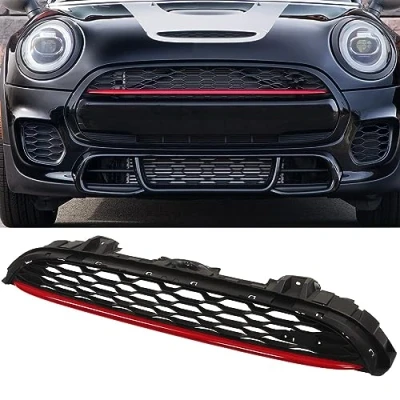 Immagine di NOVSKI Griglia Paraurti Anteriore Auto per Mini Cooper 5 Door Hatchback F55 2014 2018 2019 2020 2021 51137393456,Paraurti Cofano Protezione Accessori Modificati.
