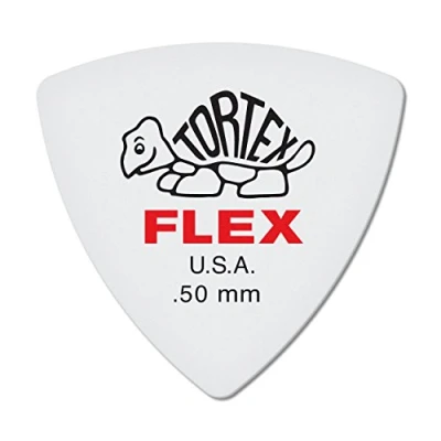 Immagine di Jim Dunlop 456p.50, Plettri Tortex Flex, Spessore 0.50 mm, Bianco, Confezione da 6 pezzi