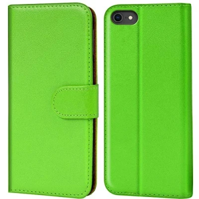 Immagine di Verco custodia per Apple iPhone 7/8, Case 8 Cover PU Pelle Portafoglio Protettiva, Verde
