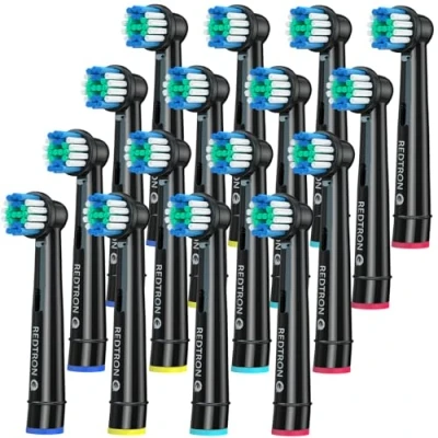 Immagine di REDTRON Testine di ricambio per Oral B (16 pezzi), spazzolini elettrici una pulizia precisione, compatibili con Pro1000 Pro3000 Pro5000 Pro7000 e altri