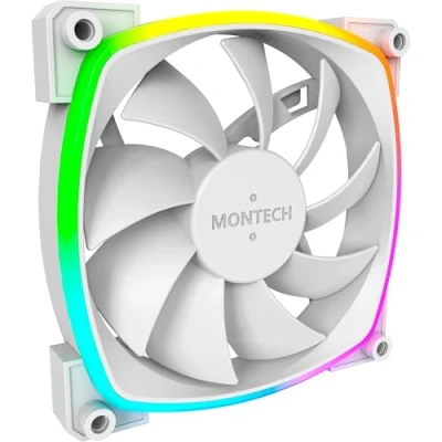 Immagine di MONTECH AX120 PWM ARGB Ventola per PC case Bianco (L x A P) 120 25 mm