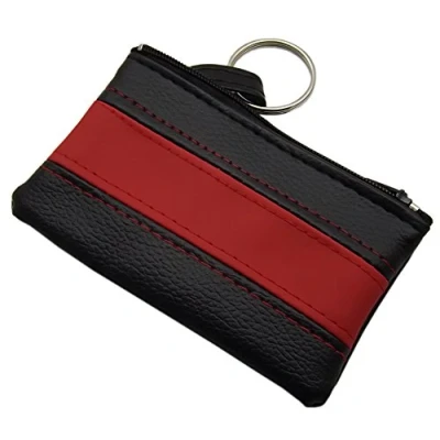 Immagine di Sacchetto chiave con 1 scomparto chiusura lampo in 3 diversi colori (Nero/Rosso)