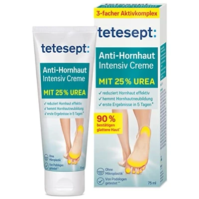 Immagine di tetesept Crema intensiva anti cornea piedi con complesso idrolipido e urea al 25% unguento per i una riduzione efficace visibile della cornea, 1 x 75 ml