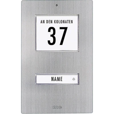 Immagine di m e modern electronics KT 1 EG Tasto per campanello con campo indirizzo , targhetta parte acciaio inox 12 V/1 A