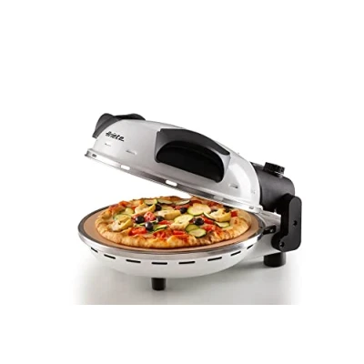 Immagine di Ariete 918 Forno Pizza in 4 minuti Piastra pietra refrattaria con trattamento antiaderente Temperatura max 400 1200 Watt Timer 30’ Bianco