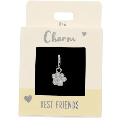 Immagine di Depesche 11785 046 Charms Express Yourself Ciondolo per collane e bracciali, Zampa, Placcato Argento, Come Piccolo Regalo, Multicolore, Normal