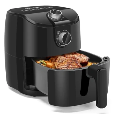 Immagine di Friggitrice ad aria, 4L, Air fryer per uso domestico da 1500W con Circolazione Rapida dell&#039;Aria, Timer 30 minuti, Temperatura Regolabile, Nero Aigostar