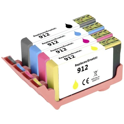 Immagine di Cartuccia Renkforce Compatibile sostituisce HP 912, 6ZC74AE, 3YL80AE, 3YL77AE, 3YL78AE, 3YL79AE Imballo multiplo Nero, Ciano, Magenta, Giallo RF 5718852