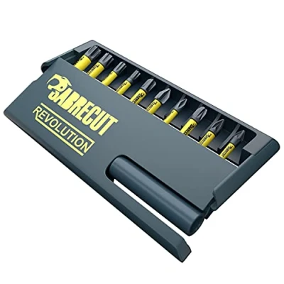 Immagine di 11 x SabreCut SCRKB11MX Professional Magnetic 32mm Pz1 PZ2 PZ3 PH1 PH2 PH3 T20 T25 T30 T40 Pozi Pozidriv Phillips Torx Impact Bit e 60mm Holder in scatola di immagazzinaggio