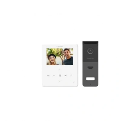 Immagine di CHACON Videocitofono cablato 4,3&quot; Touch (4 Fili), Bianco e Grigio, Unica
