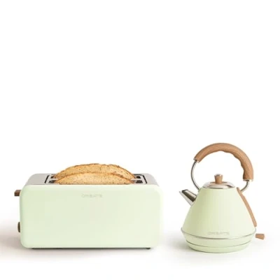 Immagine di CREATE/PACK TOAST RETRO XL + KETTLE M/Tostapane verde pastello con bollitore pastello/Bollitore 1L