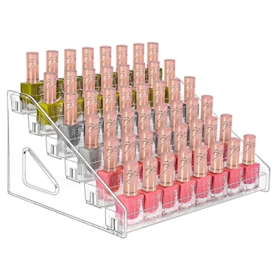 Immagine di JessLab Organizzatore per Smalti Unghie, 6 Livelli Unghie in Acrilico Trasparente Cosmetico Espositore Porta Trucco Cosmetici Bagno Vanity Countertop