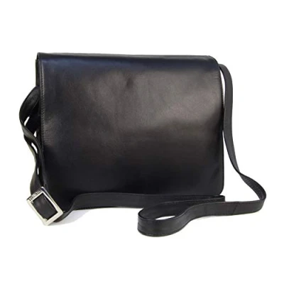 Immagine di VISCONTI Vera Pelle Borsa organiser/Unisex/Borsa Messenger a Tracolla con una cinghia per Lavoro/iPad/Tablet/Borse Tracolla/Borse Spalla 754 Tess NERO