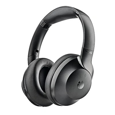 Immagine di NGS Artica Shake cuffie wireless, compatibili Bluetooth, archetto regolabile, girevoli, tecnologia di riduzione del rumore ANC, microfono integrato, nero