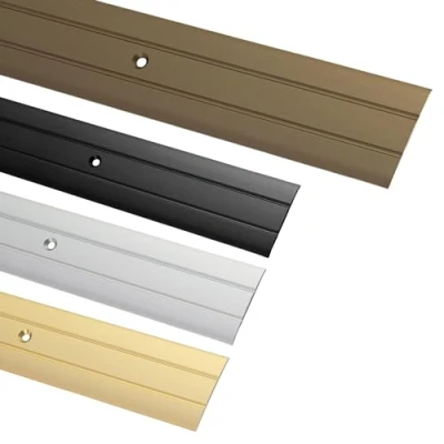 Immagine di Gedotec Profilo di Transizione Alluminio avvitamento Guide a Pavimento Lunghezza 200 cm Larghezza 37 mm Bronzo Compensazione Perforata Soglia 1 Pezzo