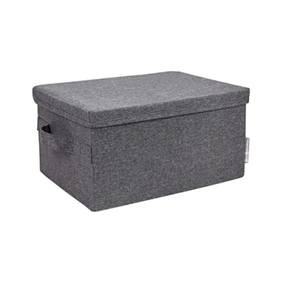 Immagine di Bigso Box of Sweden 1012 Scatola portaoggetti piccola in poliestere, 35 x 26 19 cm, colore: Grigio