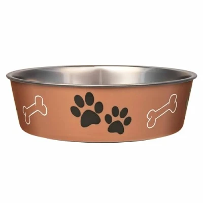 Immagine di Loving Pets Bella, Ciotola di metallo per cani, color rame, large, 1.5 L