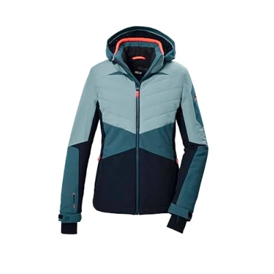 Immagine di killtec Donna Giacca da sci/giacca funzionale con cappuccio e paraneve chiusura a cerniera KSW 34 WMN SKI JCKT, hell eisblau, 44, 41967 000