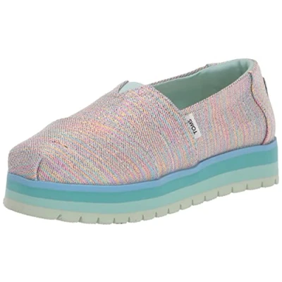 Immagine di TOMS Alpargata Platform, Piattaforma Bambine e Ragazze, Blu, 38 EU