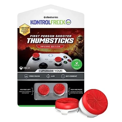 Immagine di KontrolFreek FPS Freek Inferno per controller Xbox One e Series X, levette ad alte prestazioni, 1 altezza alta, vita media, rosso/bianco