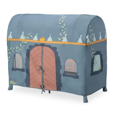 Immagine di hauck Tenda Gioco Bambini per Lettino Da Campeggio Interno/Esterno, Accessorio Ideale Lettini Viaggio con Base Sdraio 60cm Castello