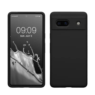 Immagine di kwmobile Cover per Google Pixel 7a Custodia Back Case Smartphone in Silicone TPU Protezione Gommata nero matt