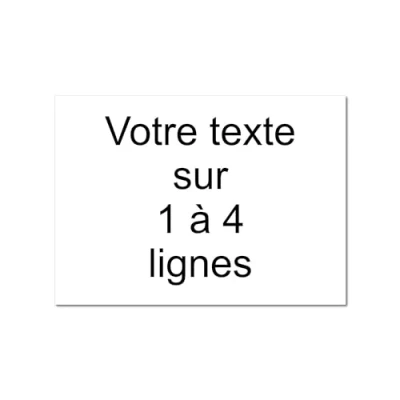 Immagine di Targhetta incisa personalizzata 1 4 righe 19,5x14cm autoadesiva, colore: Bianco Scrittura Nero