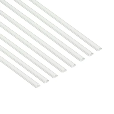 Immagine di D Line Micro+ Passacavi, Canalina Copricavi, Passacavi Pavimento 20mm (L) x 10mm (A) 8x 1m Lunghezze (Multipack 8 metri) Bianco