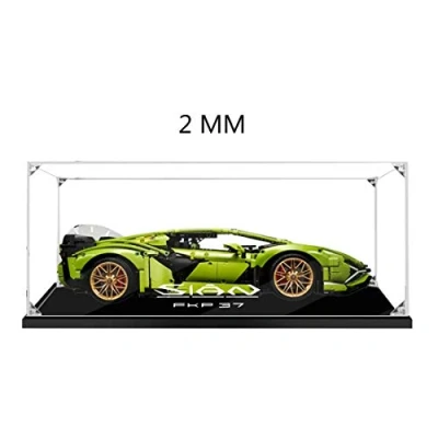 Immagine di JOMIOD Acrylic Display Case Compatibile con Lego 42115 Technic Lamborghini Sián FKP 37, A Prova di Polvere Vetrina in Acrilico, Acrilico Scatola (Non Incluso Modello)