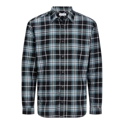 Immagine di JACK&amp;JONES PLUS Jjjoshua Fall Maglietta in Flanella Camicia Casual, Goblin Blu, 5XL Uomo
