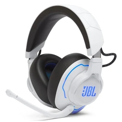 Immagine di JBL Quantum 910P Cuffie Gaming Over Ear Wireless Bluetooth per PlayStation, Cancellazione Attiva del Rumore, Head Tracking, Microfono a Braccio, Compatibili anche con PC e altre Console, Bianco