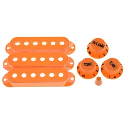 Immagine di Dopro ST Strat Pickup Covers Manopole e 13 Way Switch Tip Cap Arancione