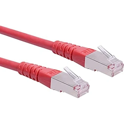 Immagine di Roline 21.15.1351 RJ45 cavo di rete, patch CAT 6 S/FTP 3.00 m Rosso (chiaro) doppia schermatura 1 pz.