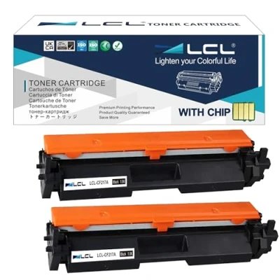 Immagine di LCL Compatibile Cartucce di Toner 17A CF217A (2 Nero) Sostituzione per HP Laserjet Pro M102 M102a M102w MFP M130 M130a M130fn M130fw M130nw M132 M132a M132fn M132fp M132fw M132nw M132sfnw