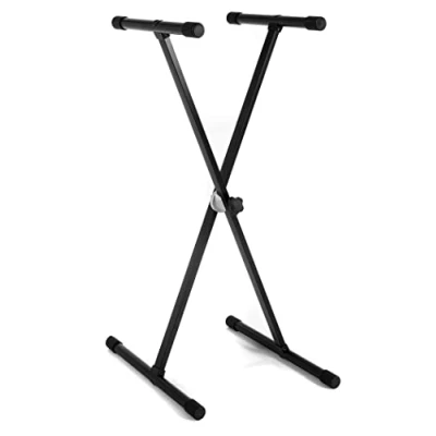 Immagine di GEWA Keyboard Stand KS 20, Baby Gear System, Supporto per strumenti (in acciaio tubolare di alta qualità, facile da piegare, regolabile in altezza e larghezza), nero