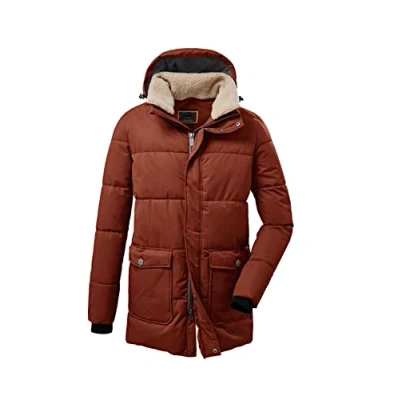 Immagine di G.I.G.A. DX Uomo Parka casual funzionale in look piumino con cappuccio staccabile zip e colletto pile Sherpa GW 46 MN QLTD PRK, Foglie autunnali, XL, 37575 000