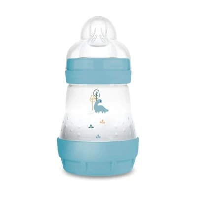 Immagine di MAM Biberon Easy Start Anticoliche per Bambini di 0 2 Mesi, 160 ml con Tettarella Flusso 1 0+ mesi in Silicone SkinSoft, 160ml, Bio circolare, Blu