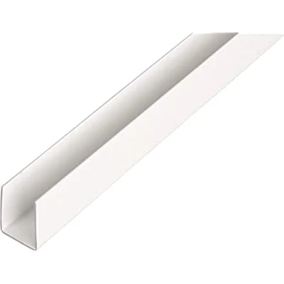 Immagine di Alberts 484514 Profilo a U plastica, bianco 1000 x 12 10 mm