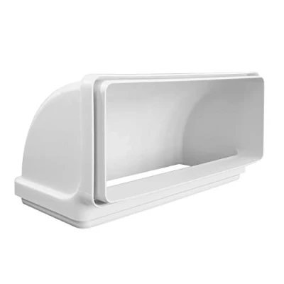 Immagine di La Ventilazione CCV229B Curva verticale 220x90 mm in ABS con imbocchi F/F per tubi rettangolari. Colore bianco