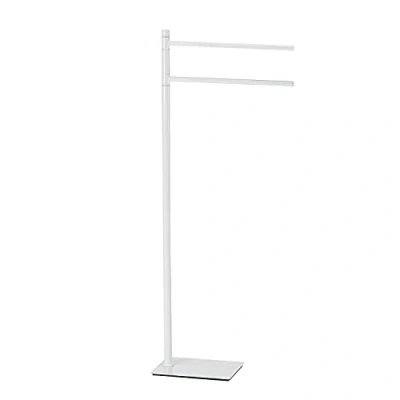 Immagine di GEDY G Seul Piantana Bianco con Finitura Nere, Misure 83,3 x 34 14 CM, Porta Asciugamani da Terra in Acciaio Inox e Cromall, Brugola 4mm Inclusa, Metallo, Unica