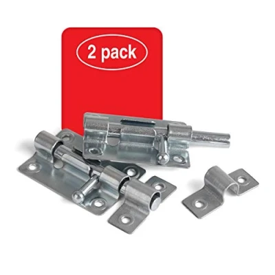 Immagine di LouMaxx Set di 2 Chiavistelli per Porte Catenaccio Porta 38x55 mm Viti Incluse Chiavistello Sicurezza Serratura Interna Bullone Scorrevole