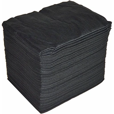 Immagine di ZONALOOK Spun Lace 100 tovaglioli usa e getta, 40 x 80 cm, acconciatura/estetica, colore nero