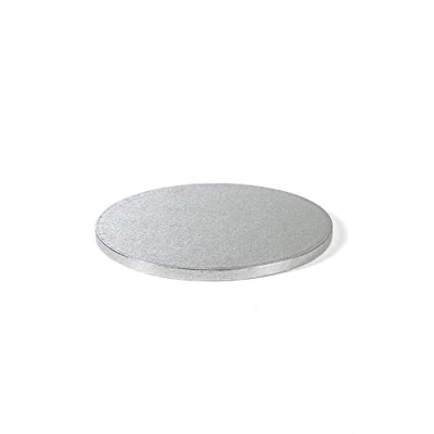 Immagine di Decora 0931605 Sottotorta Tondo, Cartone, Argento, Ø 1,2 CM, 34 x H 1.2 cm